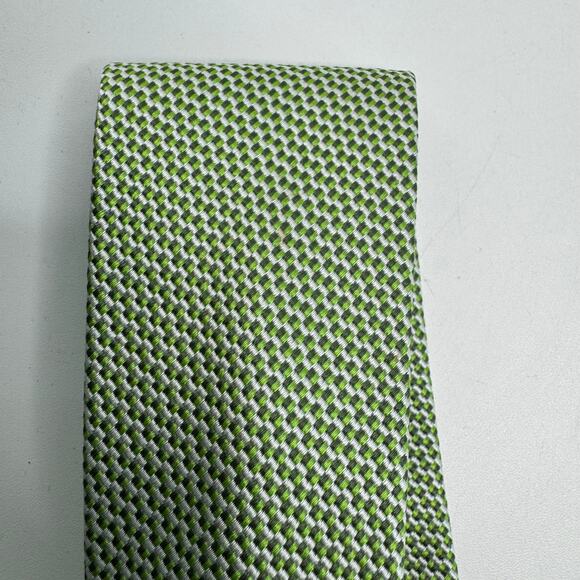 Authentic Hermes 100% Silk Mens Neck Tie Gray Made France - Picture 5 of 11